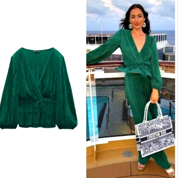 Zara Other - Zara set | top & pants | Pleated | Sz . M